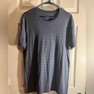 Goodfellow & Co Blue Striped Short Sleeve T Shirt Mens Medium